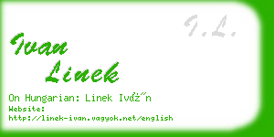 ivan linek business card